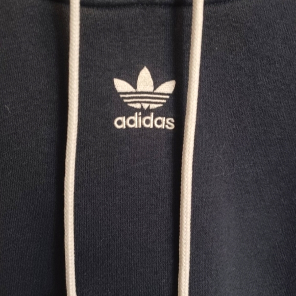 Adidas Spell Out Logo Hoodie Blue Men's Medium - Picture 6 of 8
